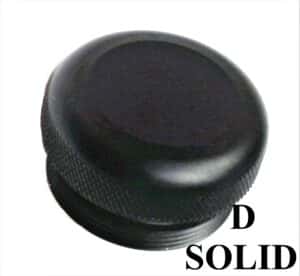 D Cell Sized Aluminum Solvent Trap Solid Curved Top Adapter