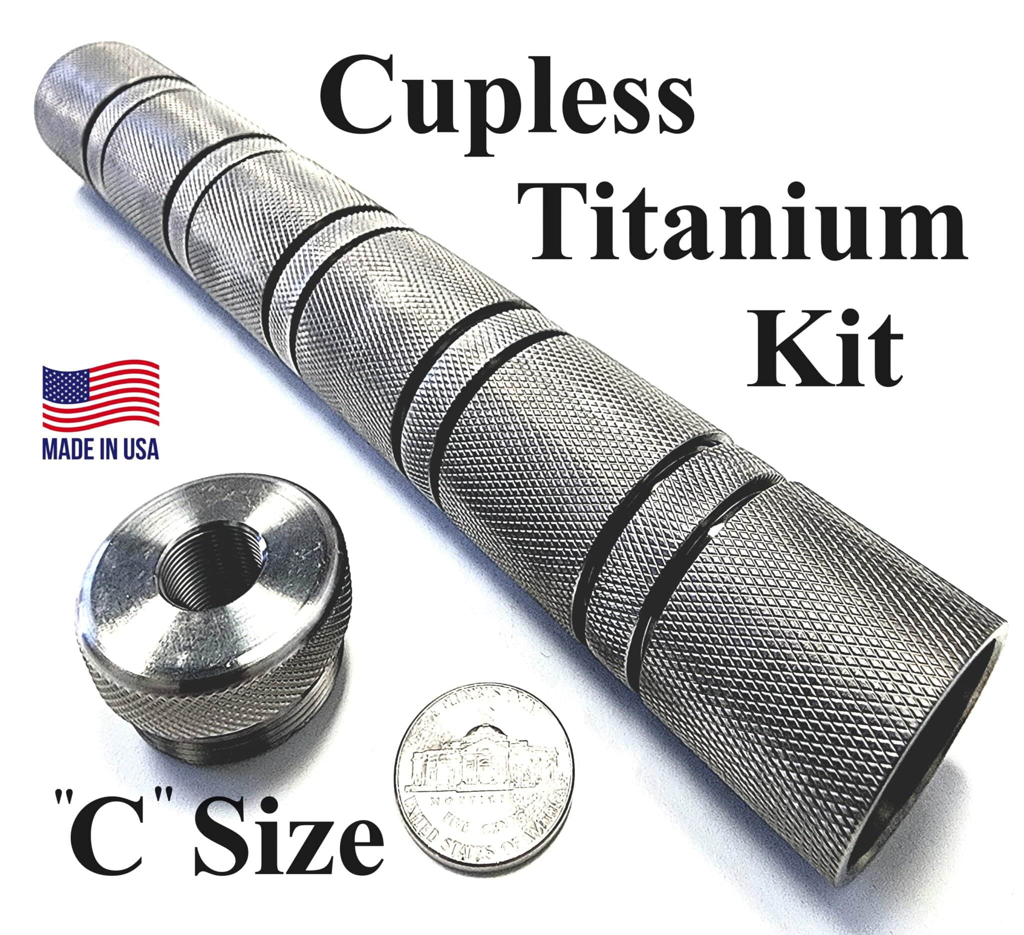 Titanium Cupless Solvent Trap Kit - A high-strength, lightweight cleaning solution designed for maximum durability and efficiency, featuring a sleek, cup-free construction.