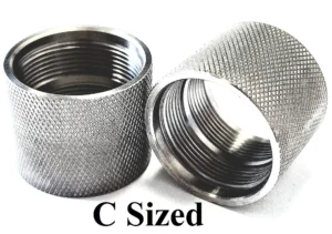 C Sized Titanium 1" Tubes for Cupless Solvent Trap Kit