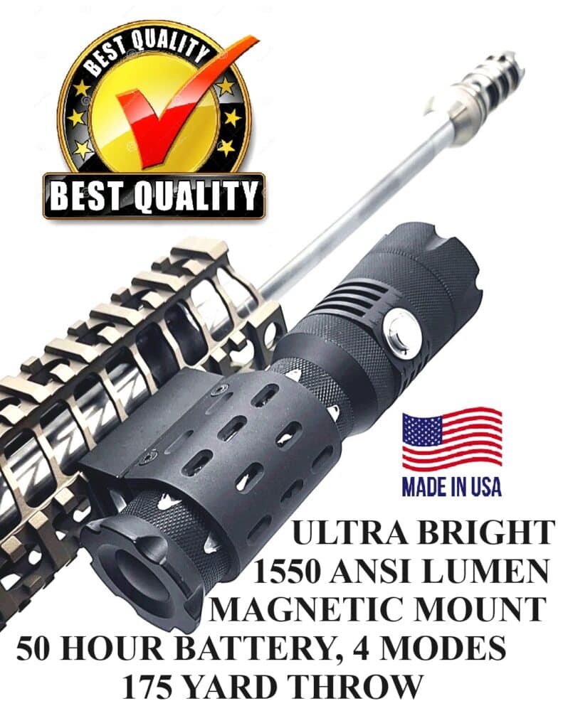 CLOSE-OUT – – – Custom High Power Super Tactical Rifle Light w/FREE Magnetic Mount – – – **SAVE HUGE**