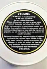 binary black warning label