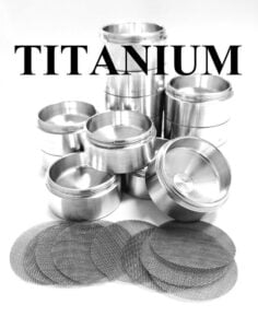 D Sized Titanium Solvent Trap and Maglite Dry Storage Cups Kit